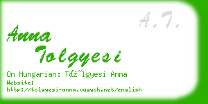 anna tolgyesi business card